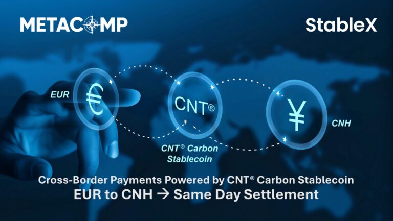 MetaComp Executes First Real-World Cross-Border Payment Using CNT® Carbon Stablecoin